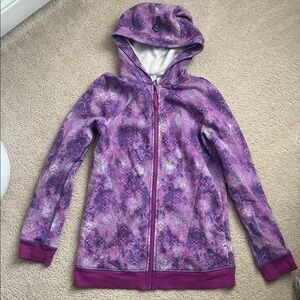 Ivivva Purple Patterned Hooded Jacket sweatshirt 14